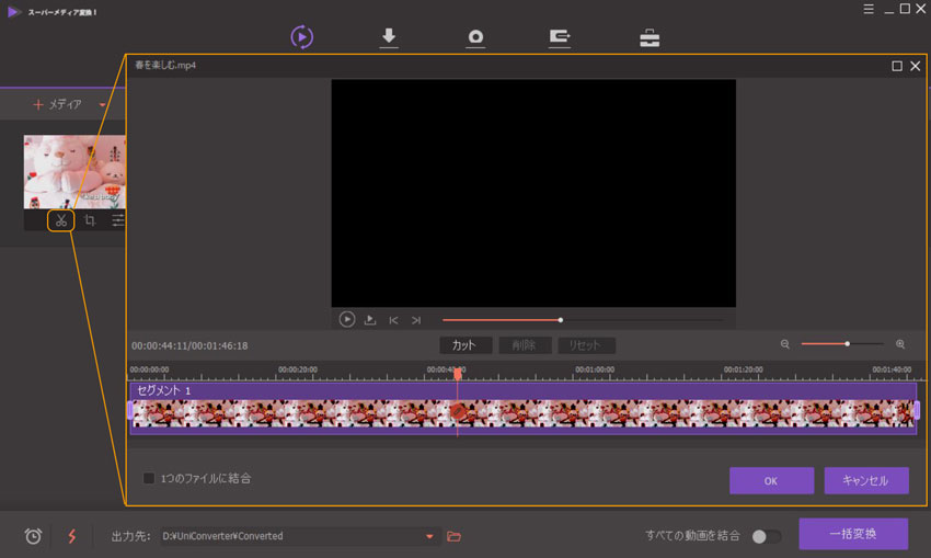 trim video using imedia converter deluxe mac