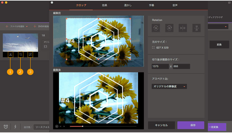crop video using imedia converter deluxe mac